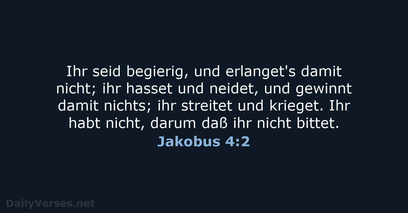 Jakobus 4:2 - LU12