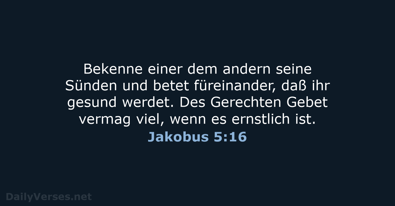 Jakobus 5:16 - LU12