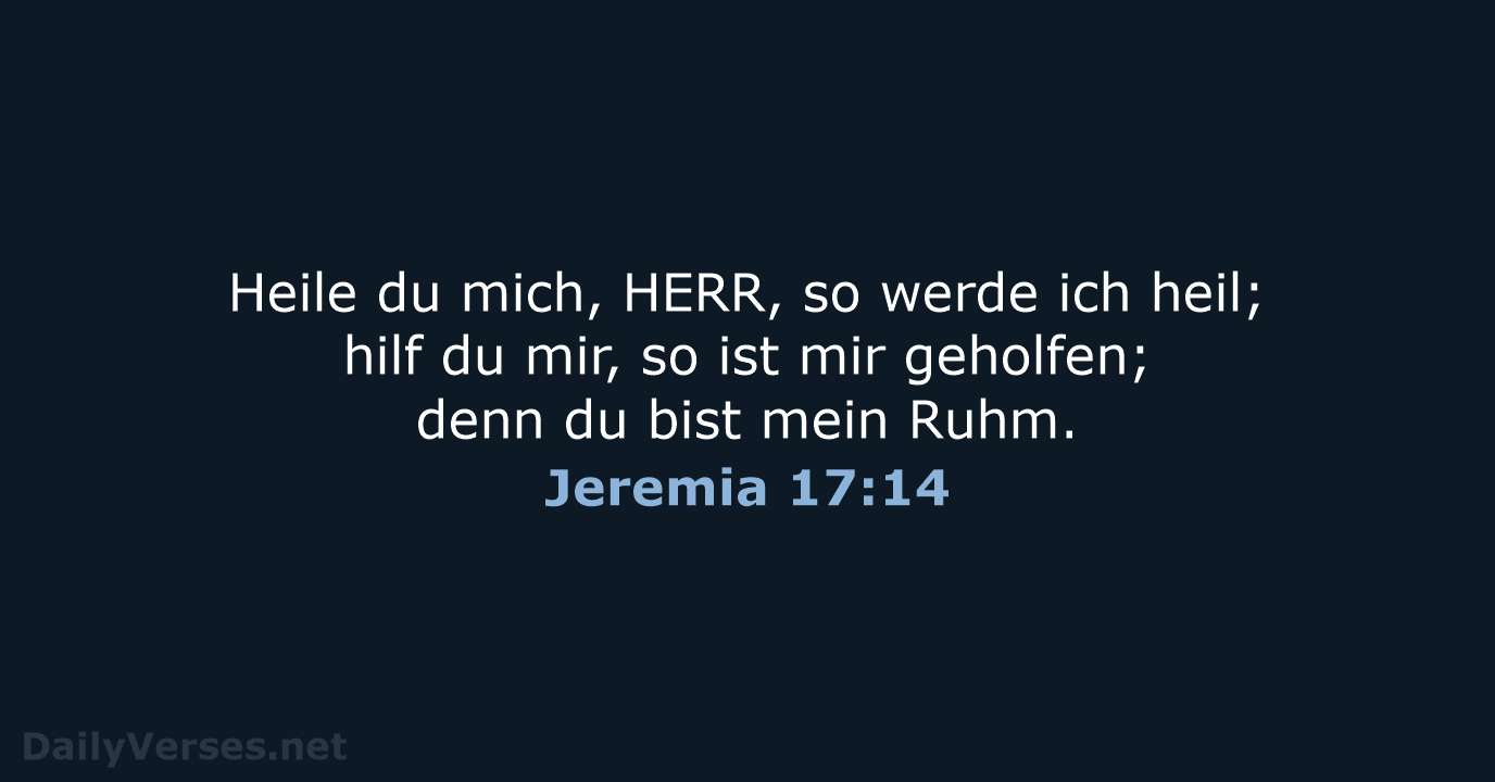 Jeremia 17:14 - LU12
