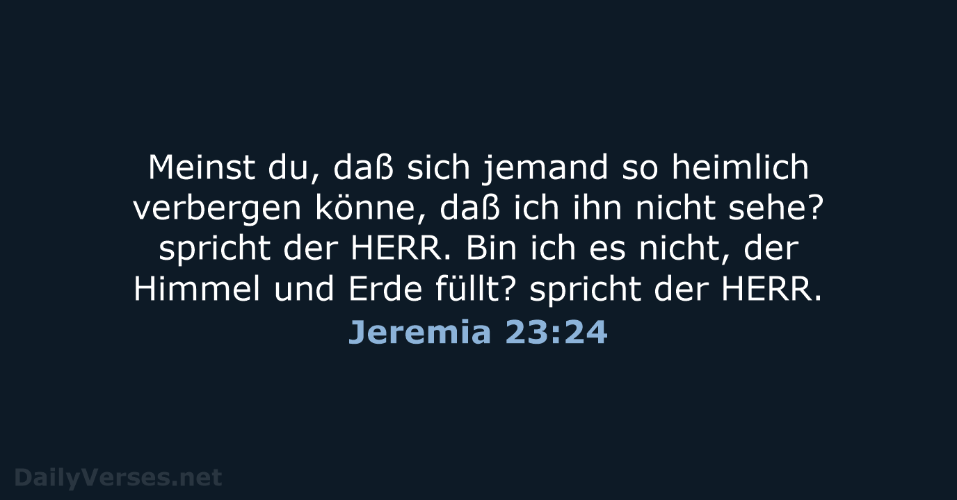 Jeremia 23:24 - LU12