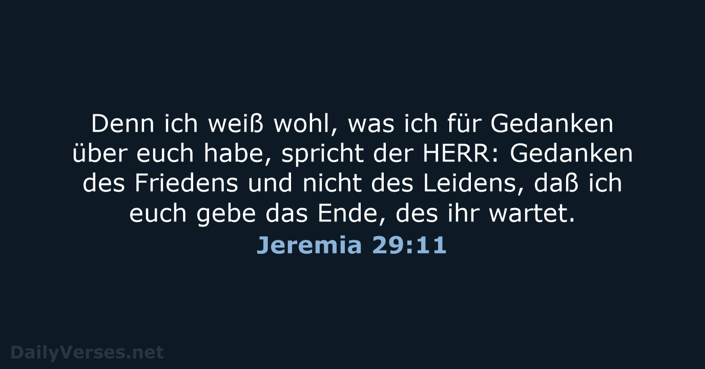 Jeremia 29:11 - LU12