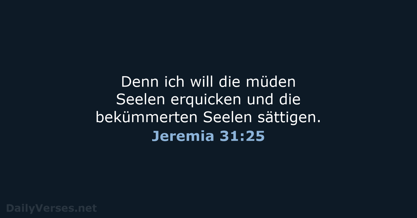 Jeremia 31:25 - LU12