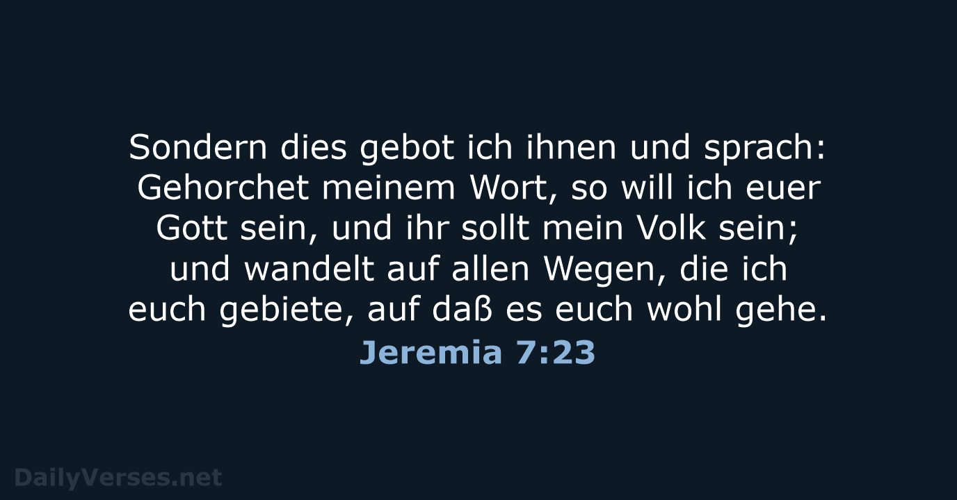 Jeremia 7:23 - LU12