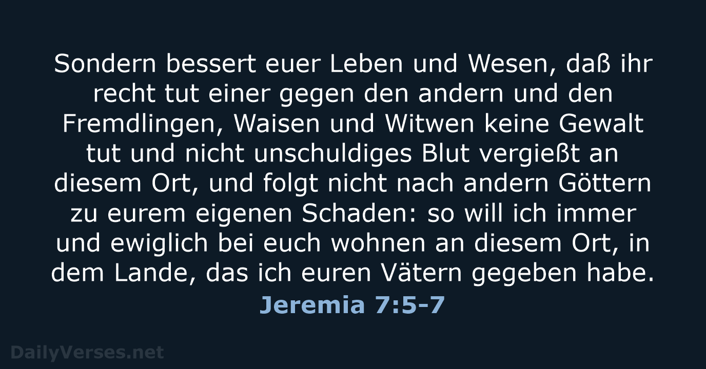 Jeremia 7:5-7 - LU12