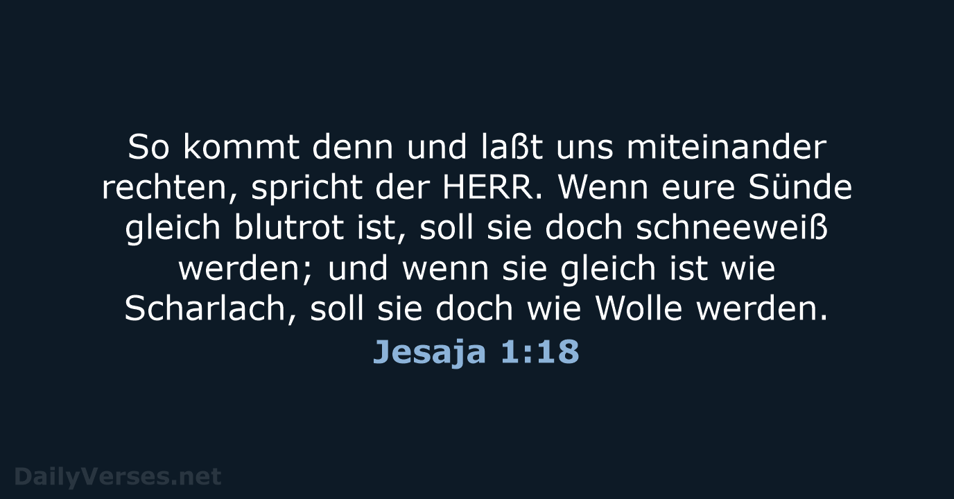 Jesaja 1:18 - LU12