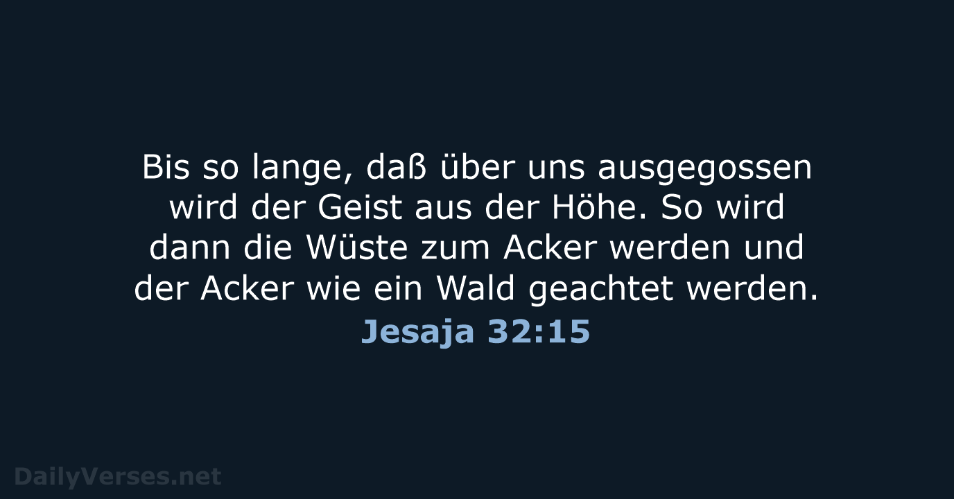 Jesaja 32:15 - LU12