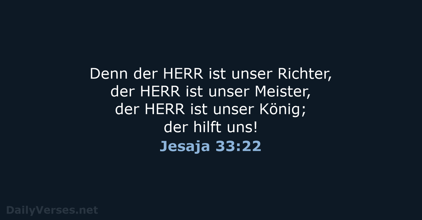 Jesaja 33:22 - LU12