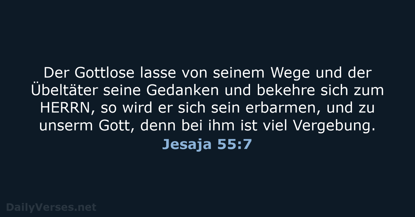 Jesaja 55:7 - LU12