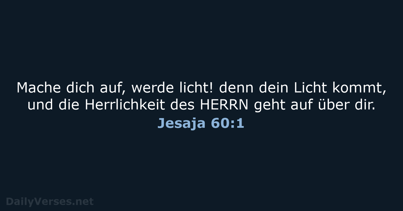 Jesaja 60:1 - LU12