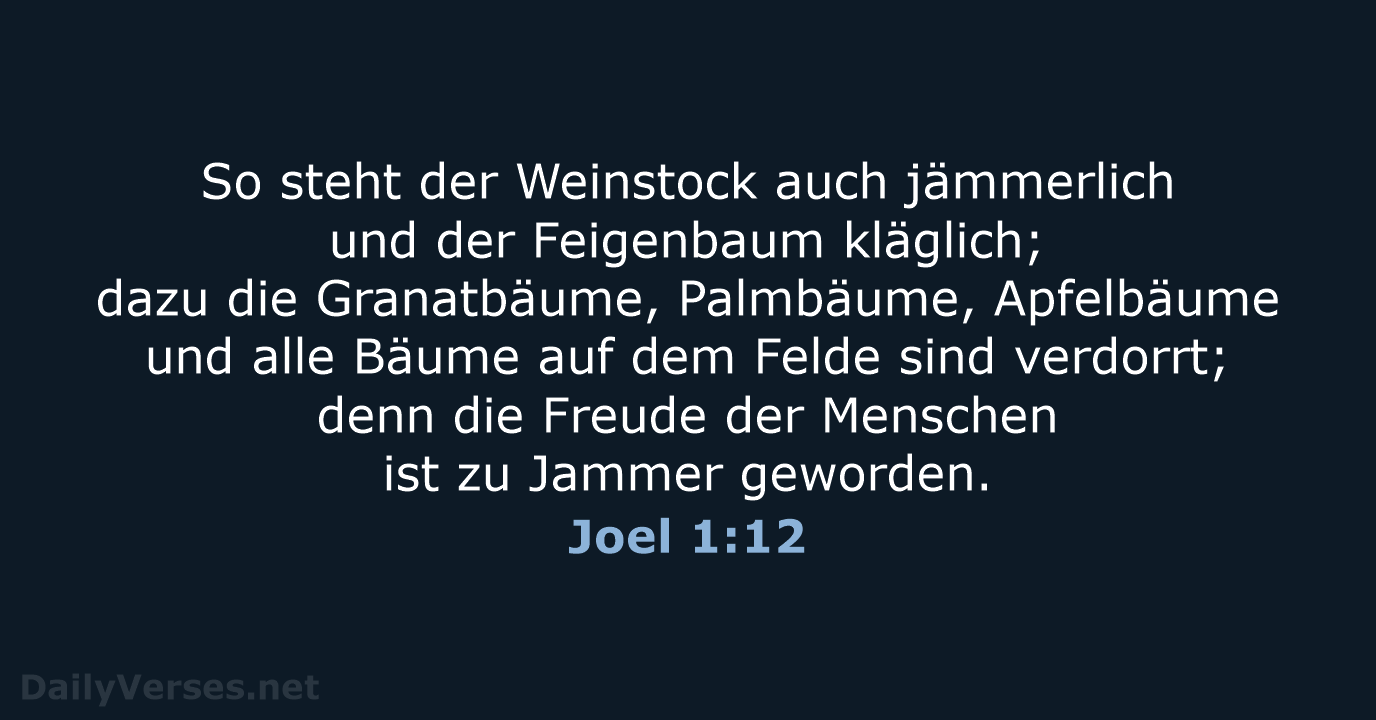 Joel 1:12 - LU12