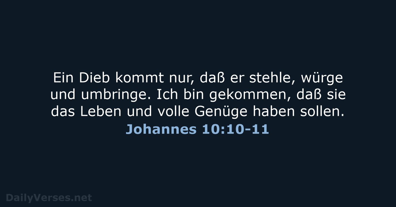 Johannes 10:10-11 - LU12