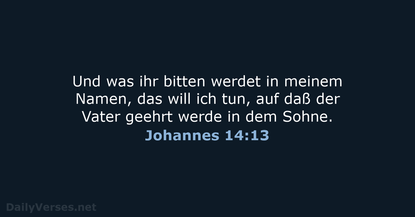 Johannes 14:13 - LU12