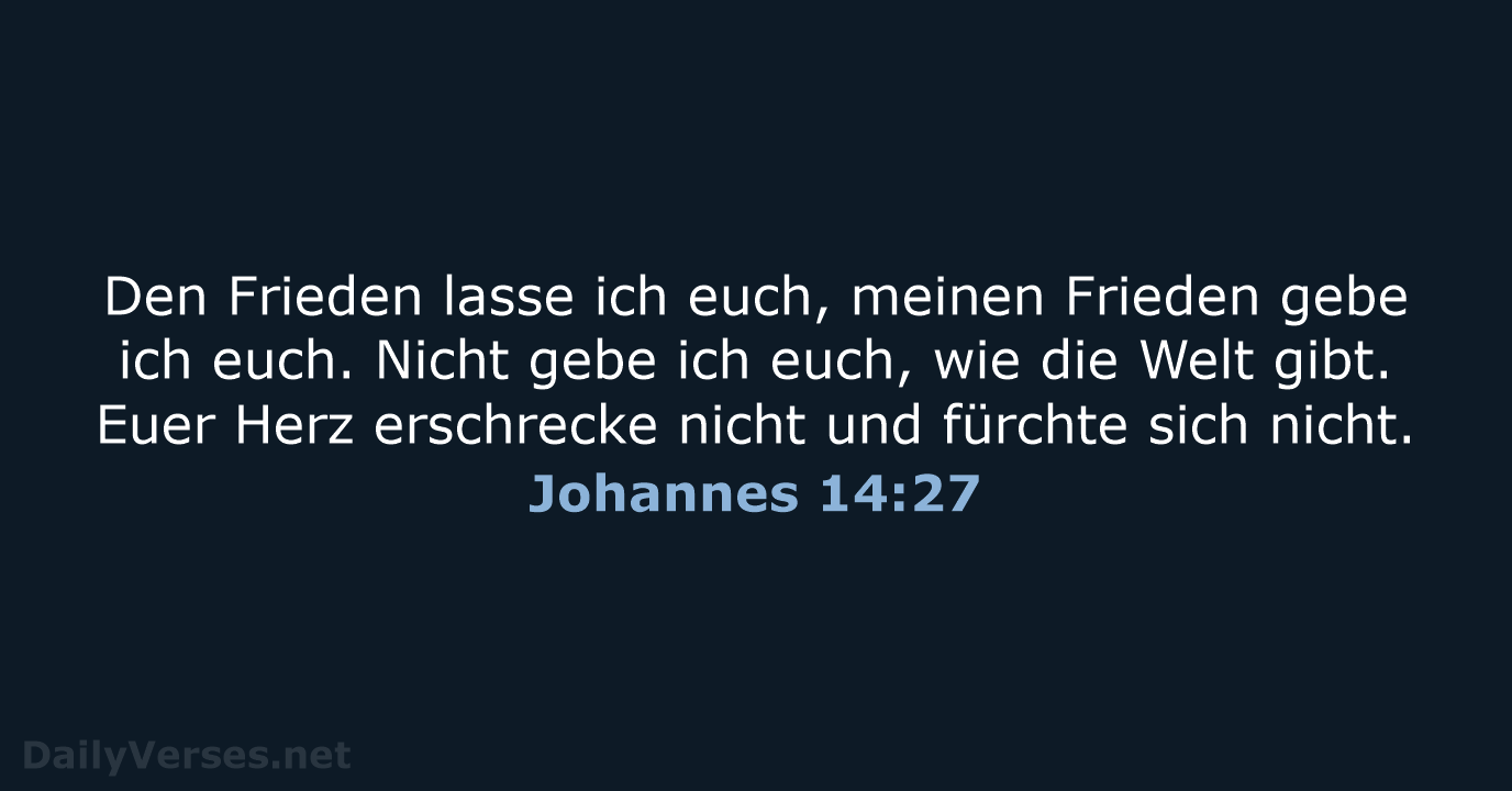 Johannes 14:27 - LU12