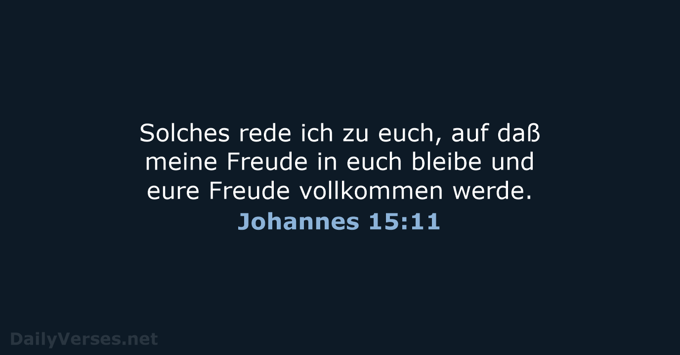 Johannes 15:11 - LU12