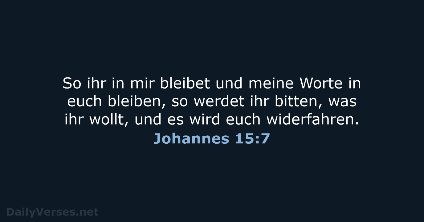 Johannes 15:7 - LU12