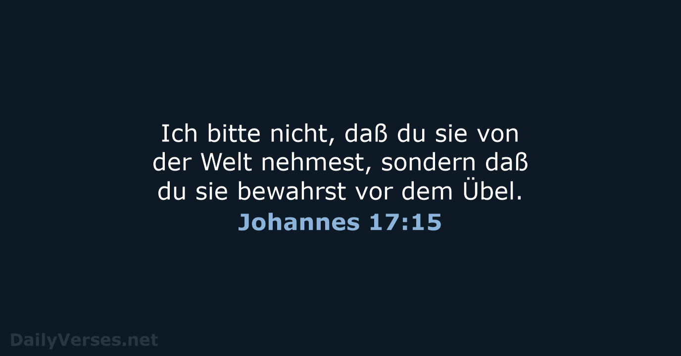 Johannes 17:15 - LU12