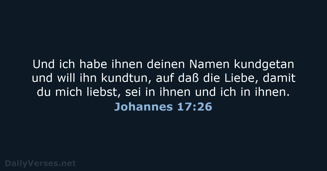 Johannes 17:26 - LU12