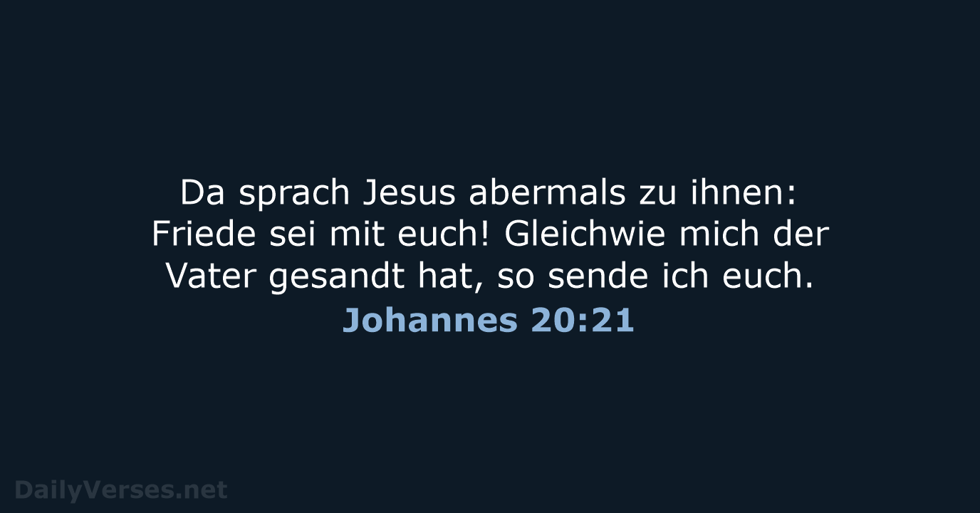 Johannes 20:21 - LU12