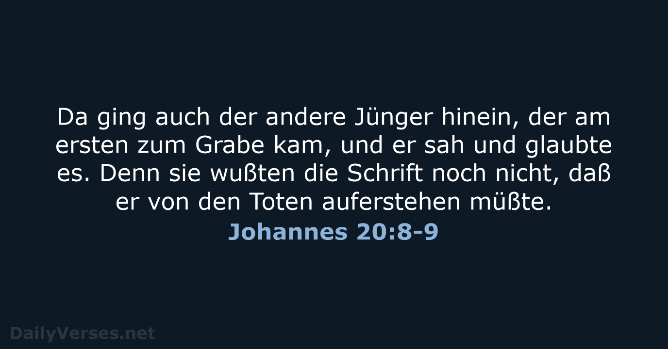 Johannes 20:8-9 - LU12