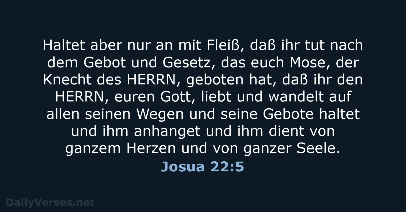 Josua 22:5 - LU12