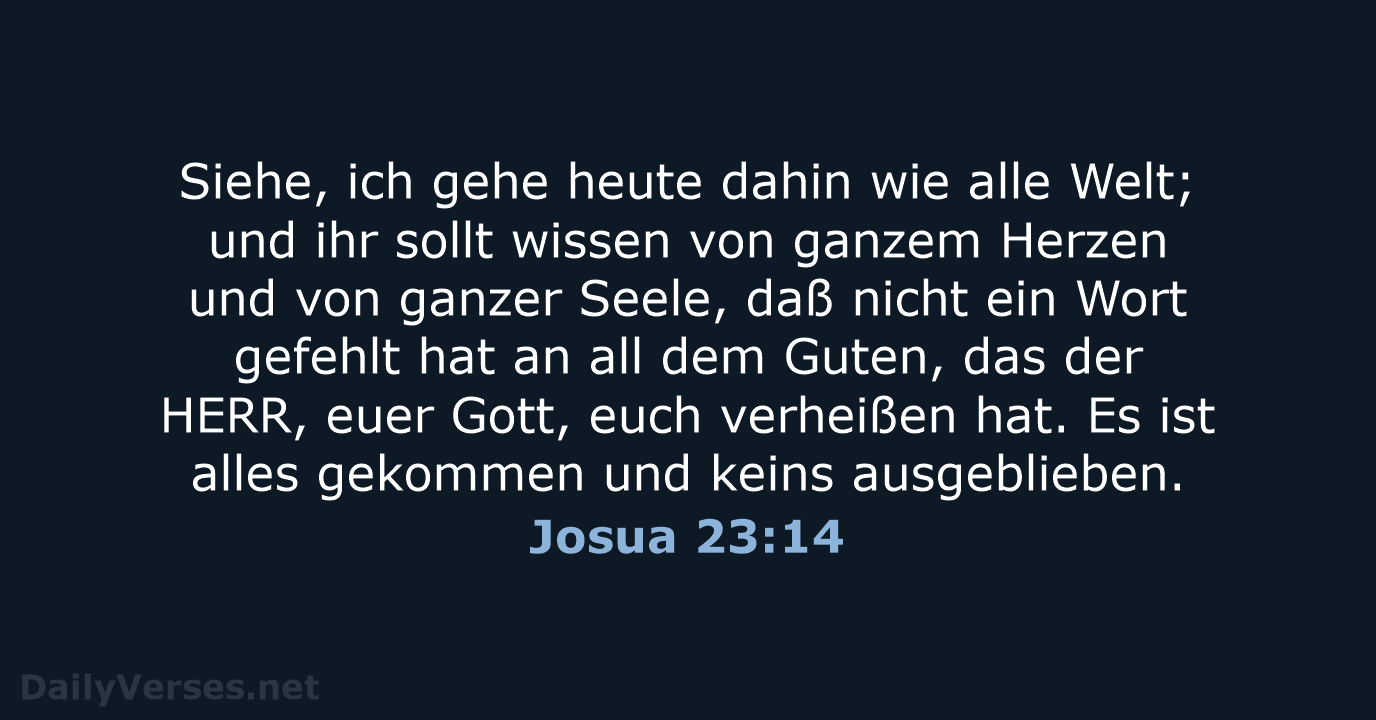 Josua 23:14 - LU12