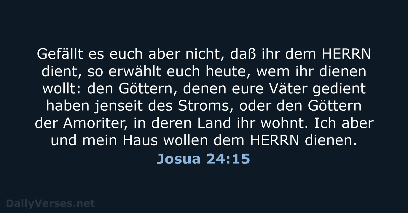 Josua 24:15 - LU12