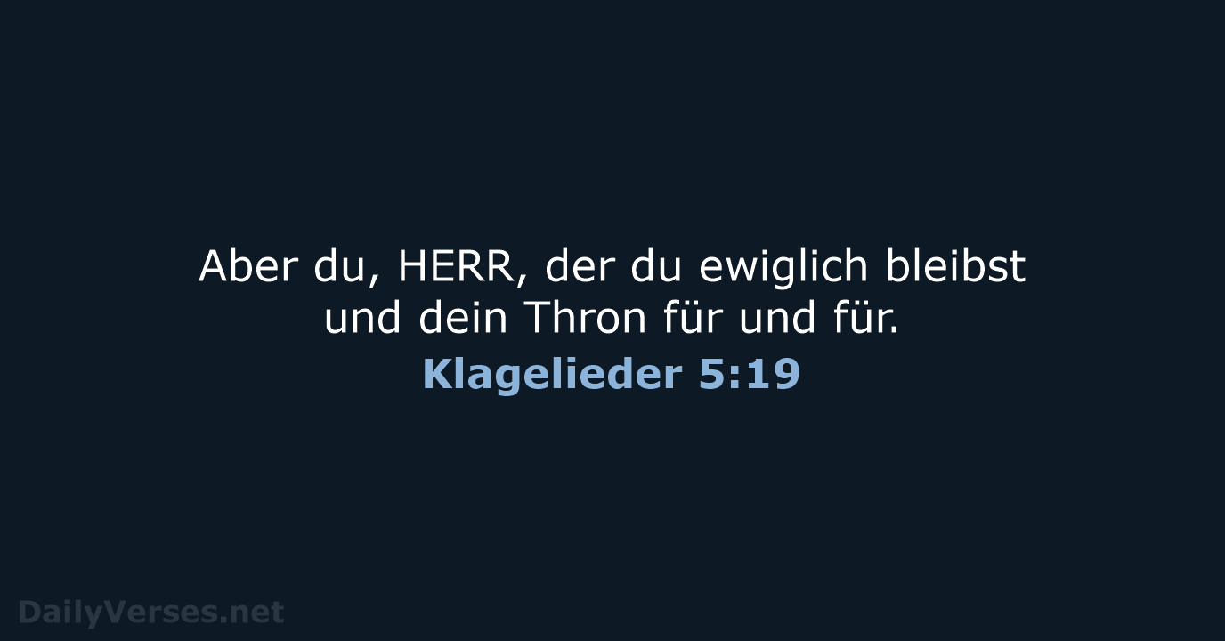 Klagelieder 5:19 - LU12