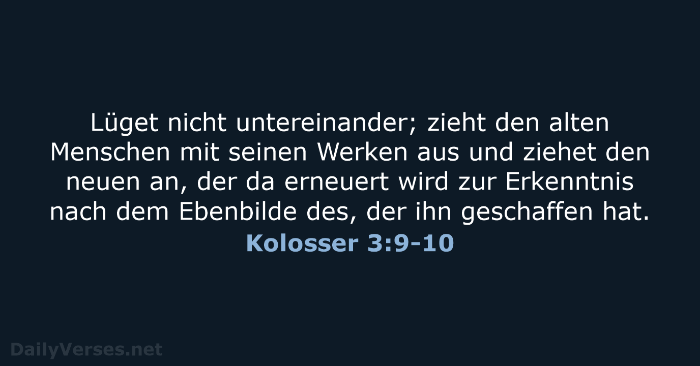 Kolosser 3:9-10 - LU12