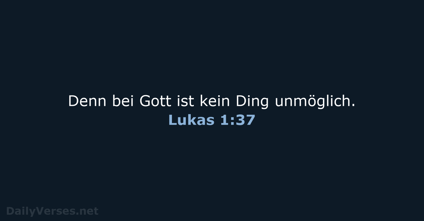 Lukas 1:37 - LU12