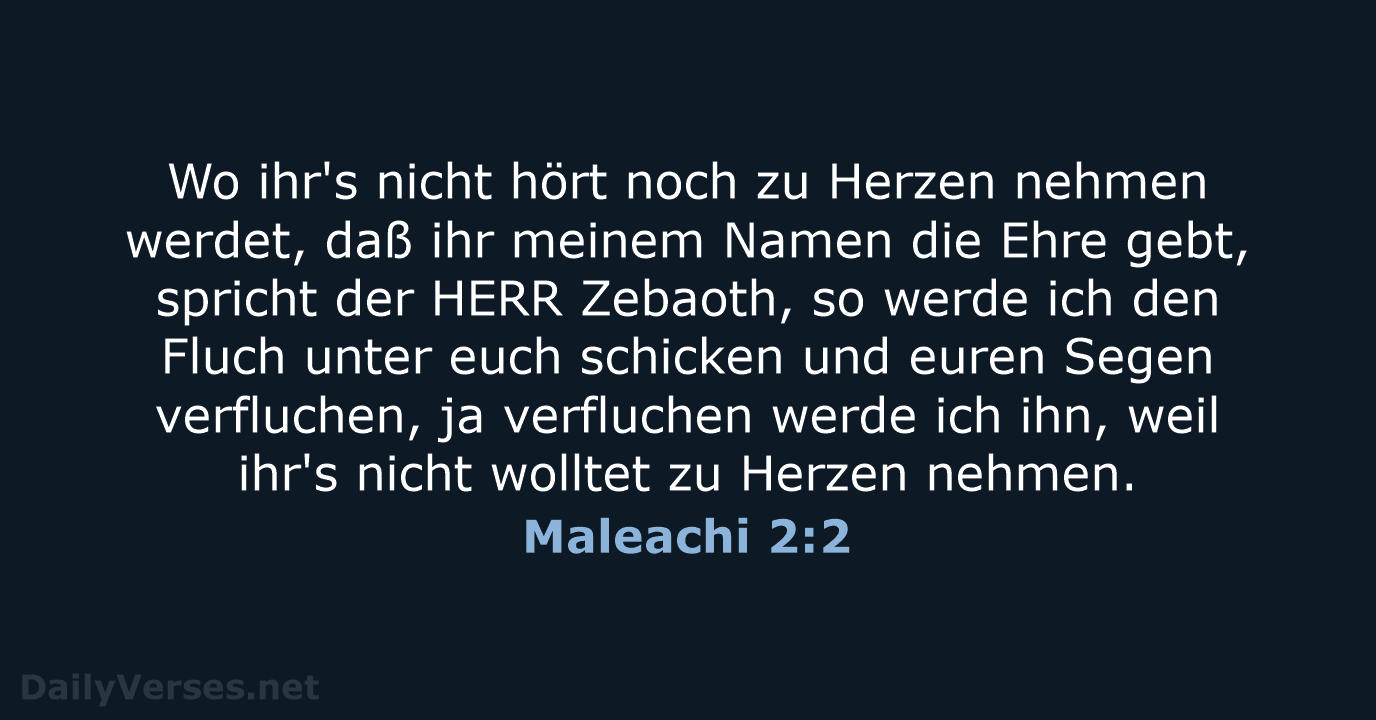 Maleachi 2:2 - LU12