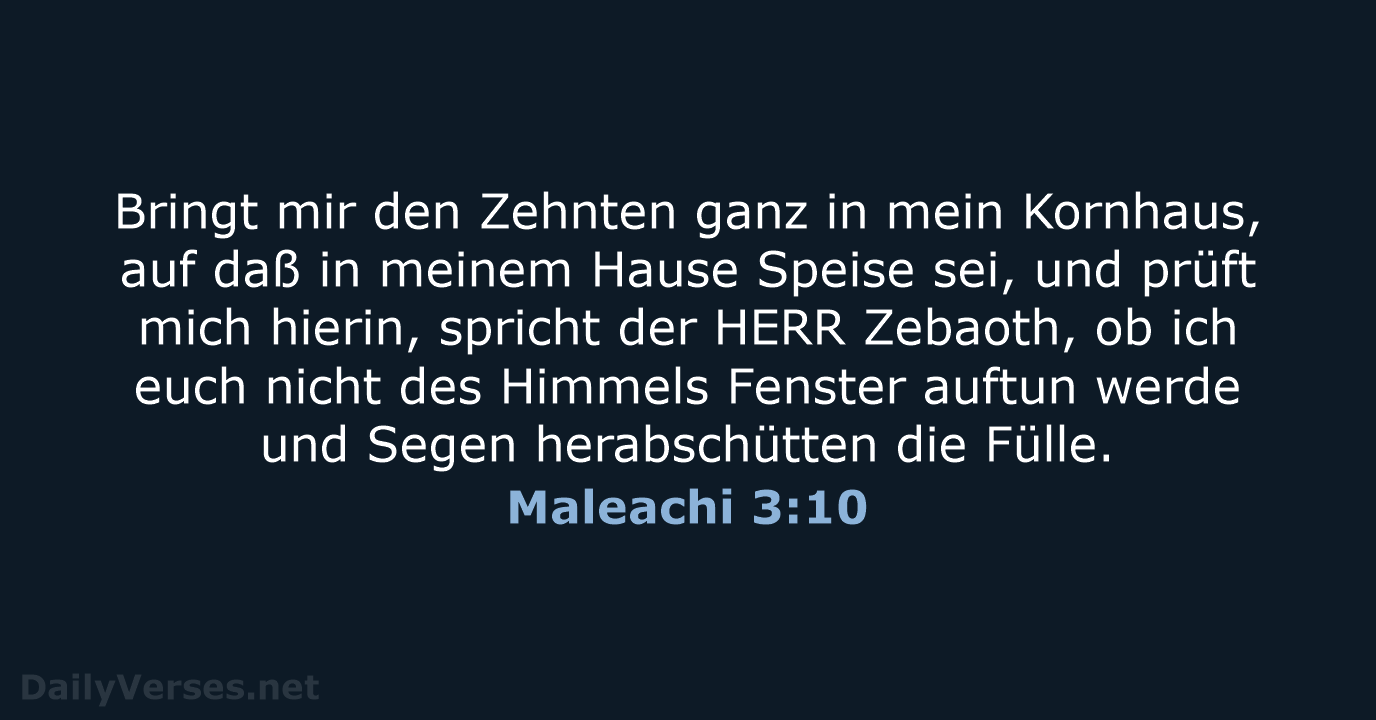 Maleachi 3:10 - LU12