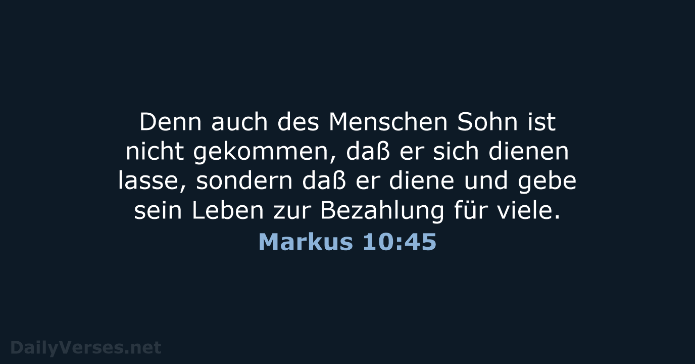 Markus 10:45 - LU12