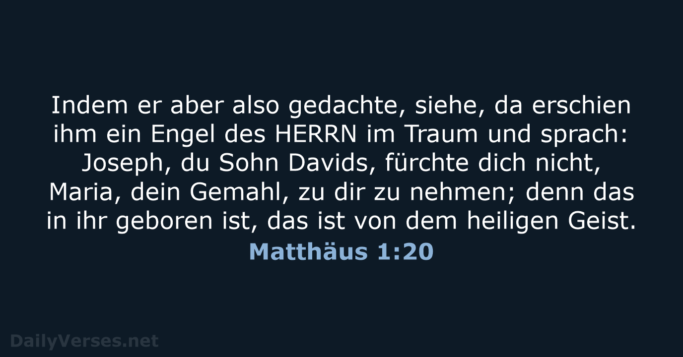 Matthäus 1:20 - LU12