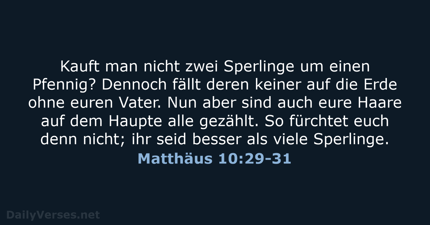 Matthäus 10:29-31 - LU12