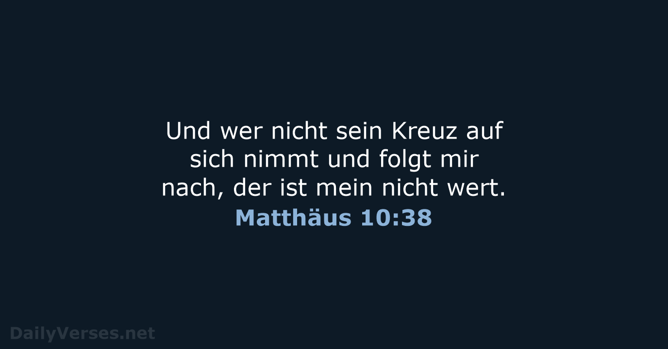 Matthäus 10:38 - LU12