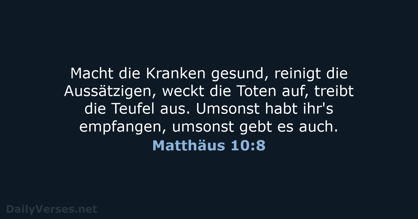 Matthäus 10:8 - LU12