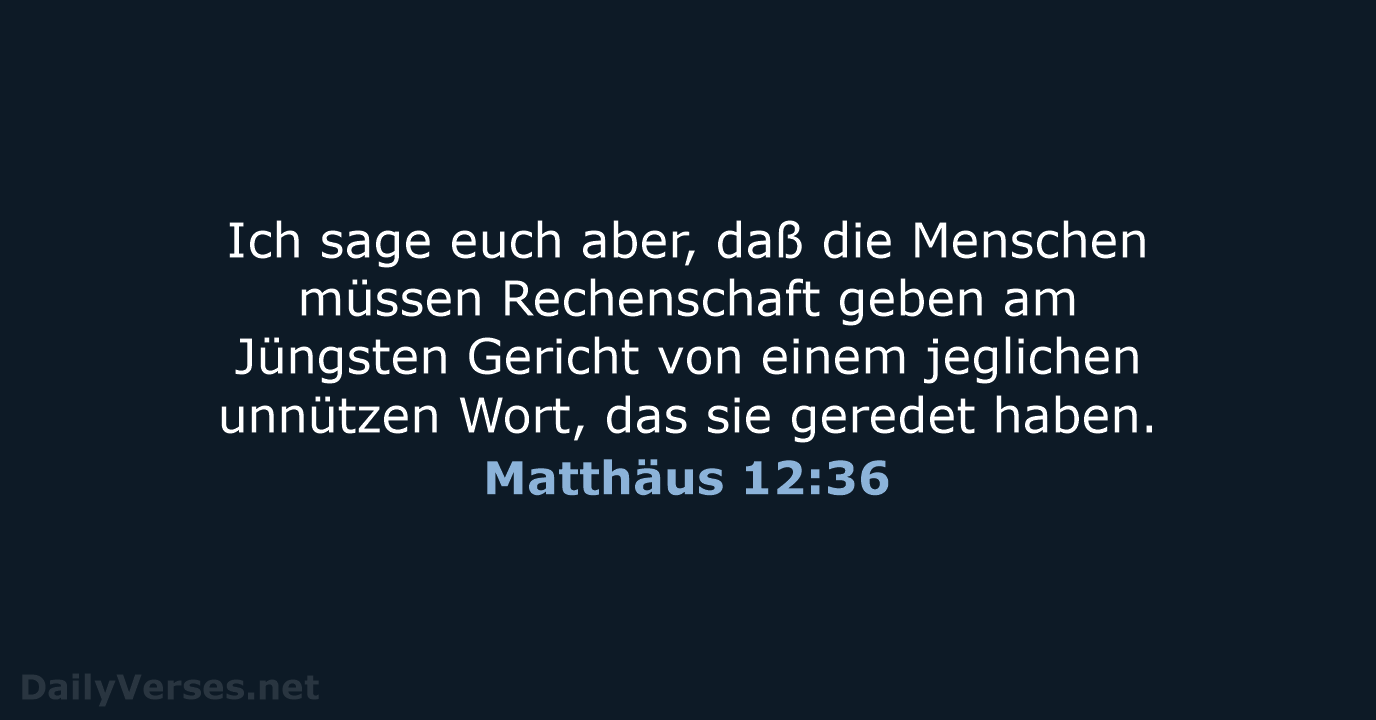 Matthäus 12:36 - LU12