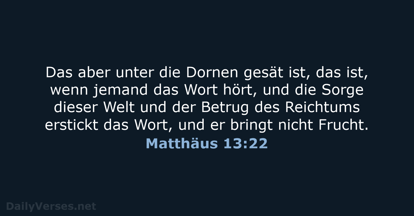 Matthäus 13:22 - LU12