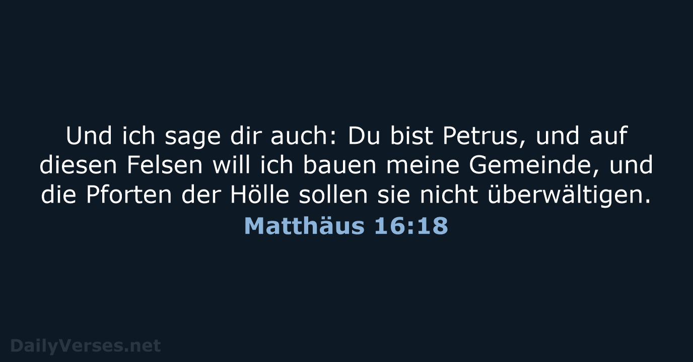 Matthäus 16:18 - LU12