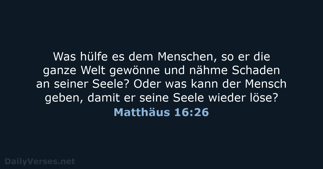 Matthäus 16:26 - LU12
