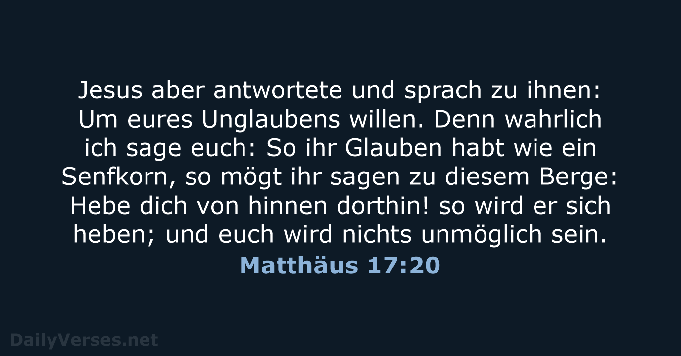 Matthäus 17:20 - LU12