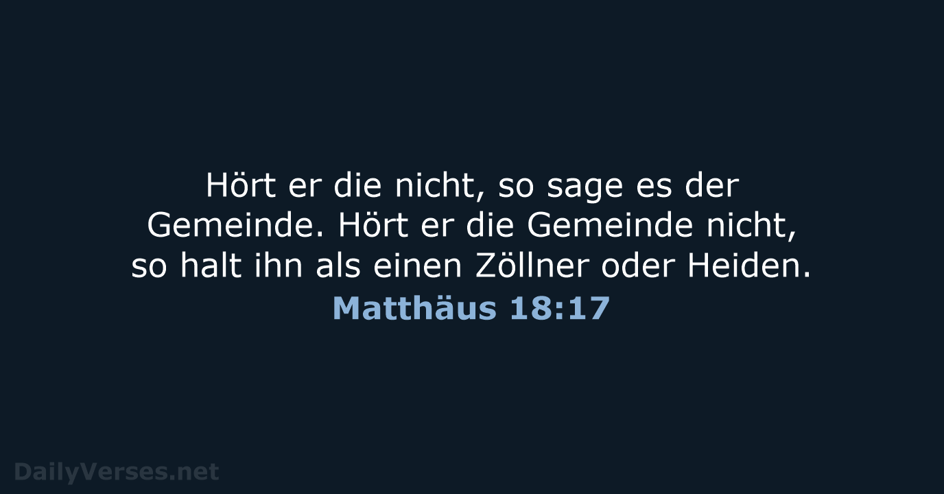 Matthäus 18:17 - LU12
