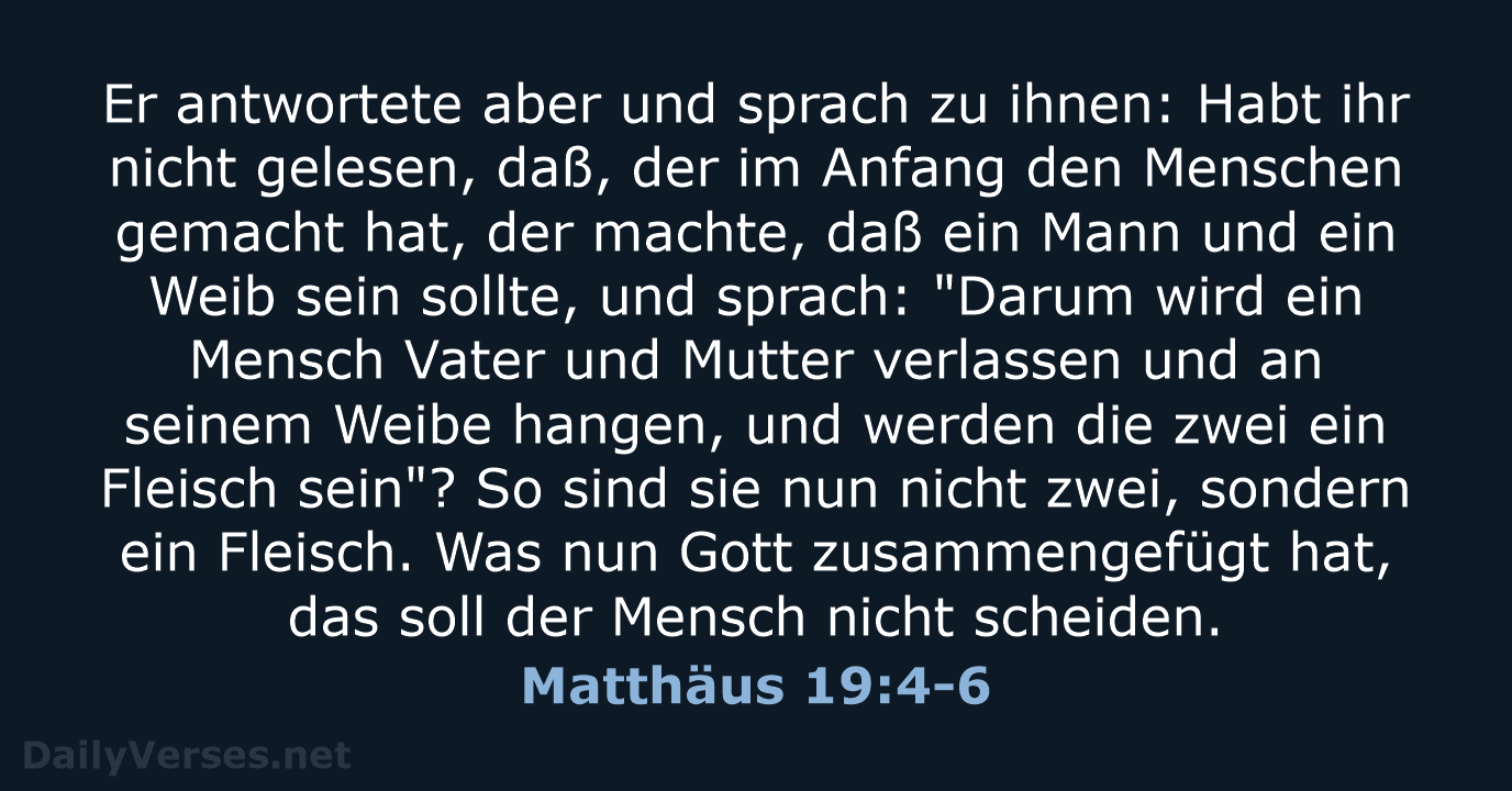 Matthäus 19:4-6 - LU12