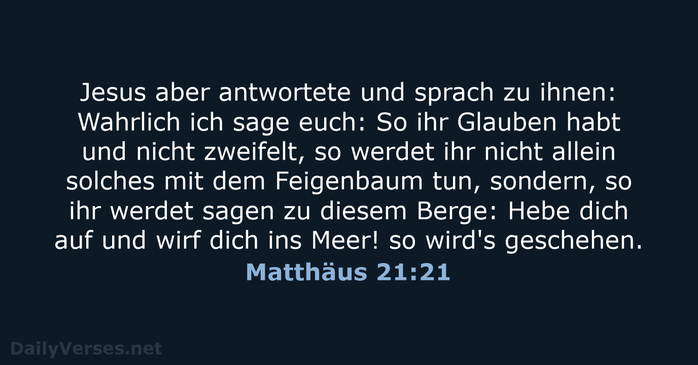 Matthäus 21:21 - LU12