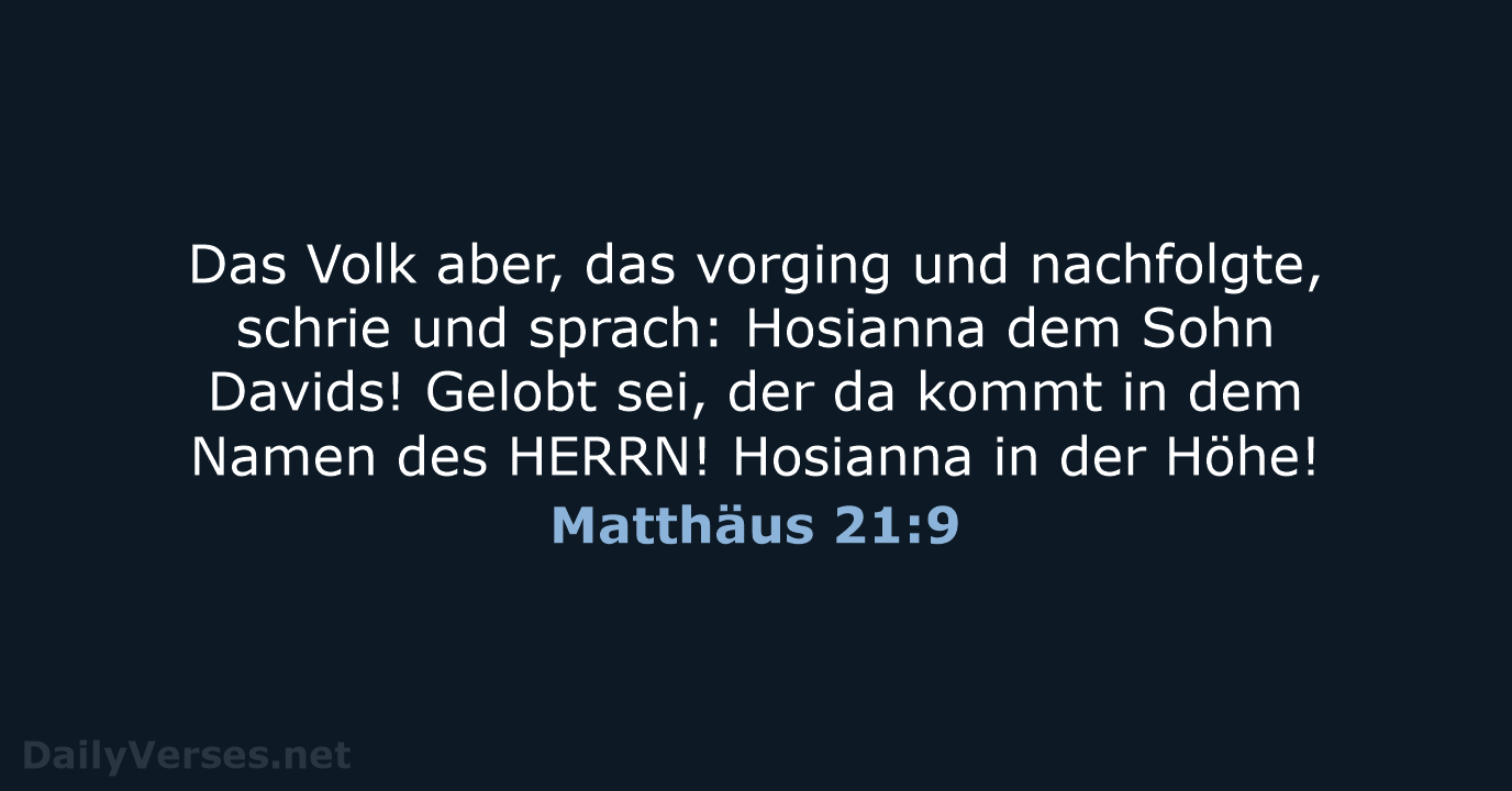 Matthäus 21:9 - LU12