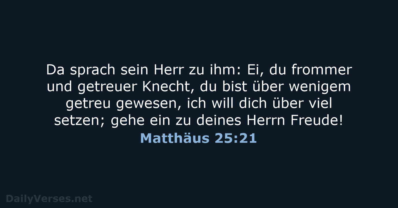 Matthäus 25:21 - LU12