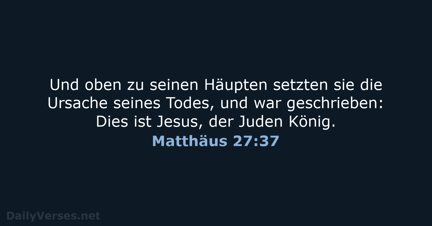 Matthäus 27:37 - LU12
