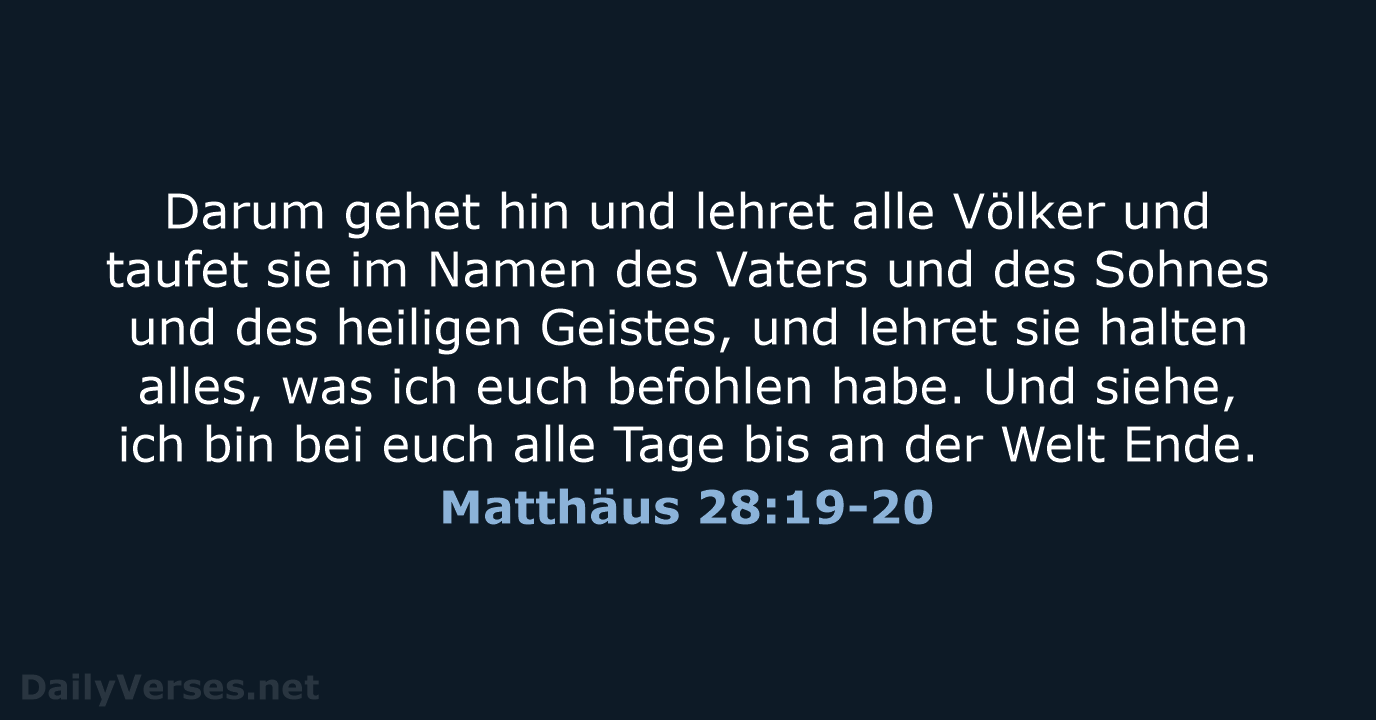 Matthäus 28:19-20 - LU12