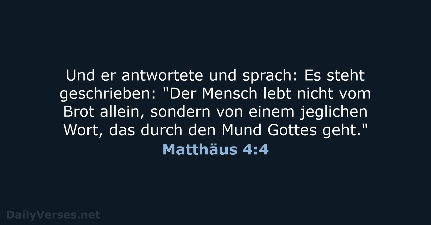 Matthäus 4:4 - LU12