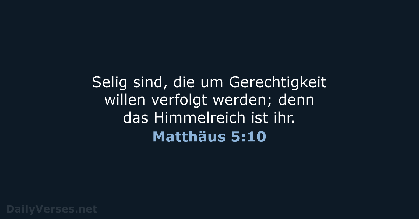 Matthäus 5:10 - LU12